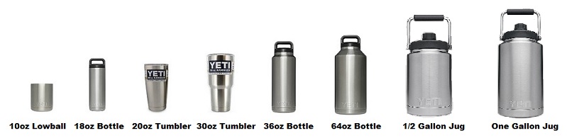 yeti tumbler sizes