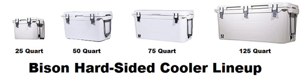 bison hard-sided cooler lineup