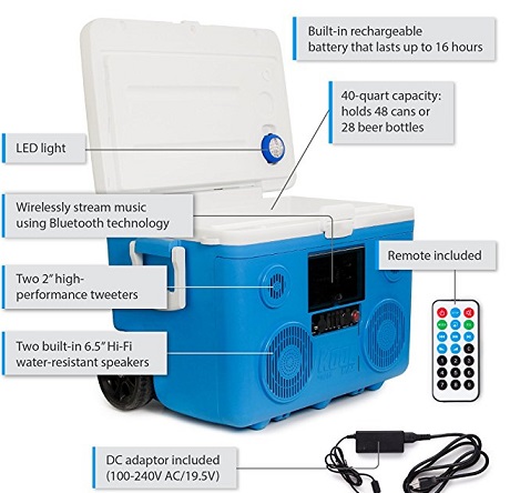 Cooler With Speakers 