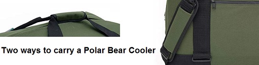 polar bear nylon cooler carrying methods