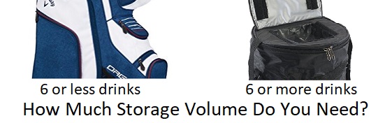 golf cooler storage volume