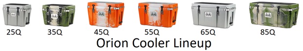 orion cooler lineup