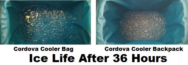 cordova soft cooler ice life after 36 hours