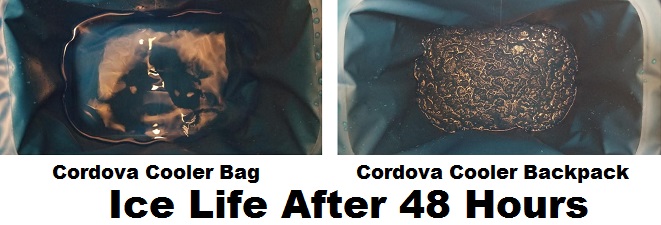 cordova soft cooler ice life after 48 hours