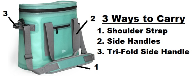 simple modern soft cooler carrying options